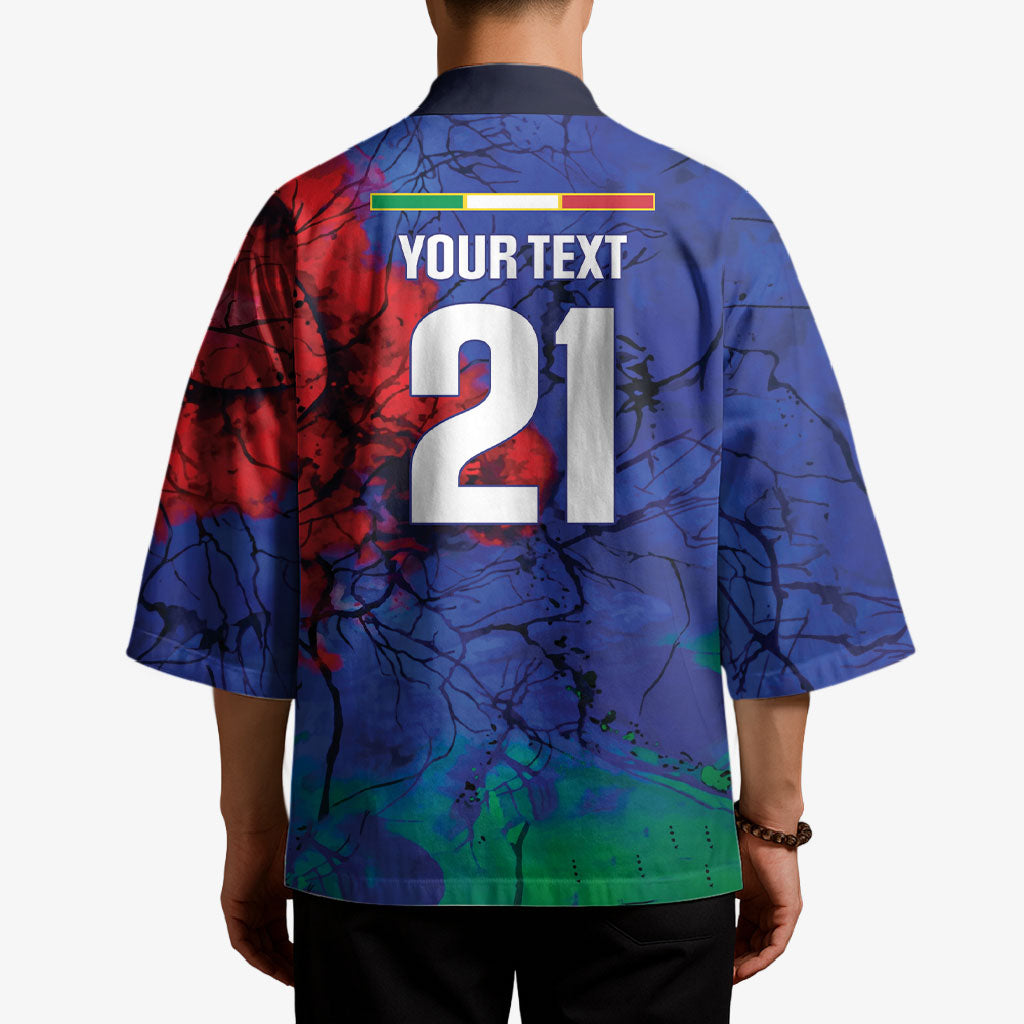 2026 Autumn Rugby Nations Italy Custom Kimono Flag Italian Watercolour Art