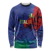 2026 Autumn Rugby Nations Italy Custom Long Sleeve Shirt Flag Italian Watercolour Art