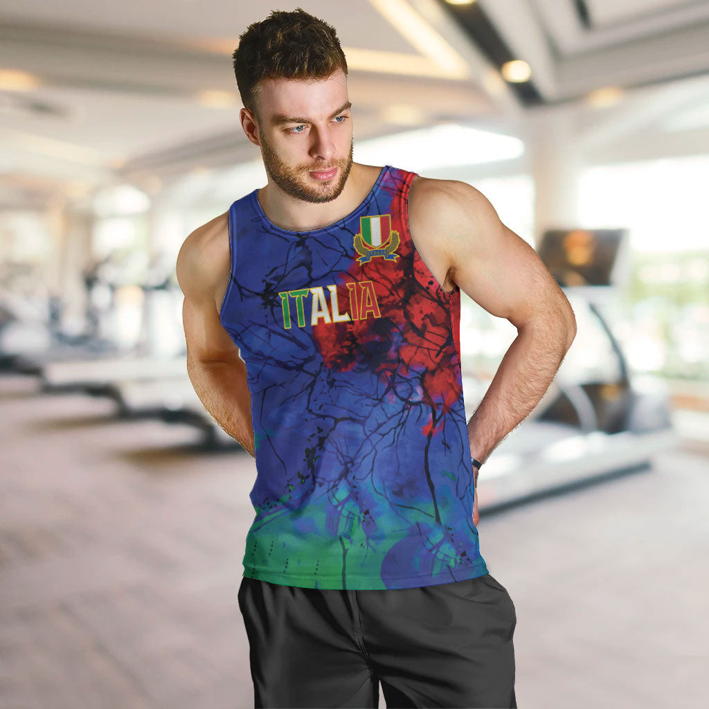 2026 Autumn Rugby Nations Italy Custom Men Tank Top Flag Italian Watercolour Art