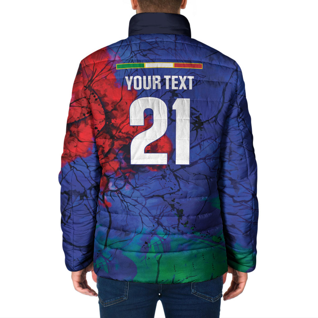 2026 Autumn Rugby Nations Italy Custom Padded Jacket Flag Italian Watercolour Art