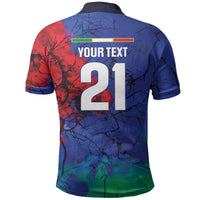 2026 Autumn Rugby Nations Italy Custom Polo Shirt Flag Italian Watercolour Art