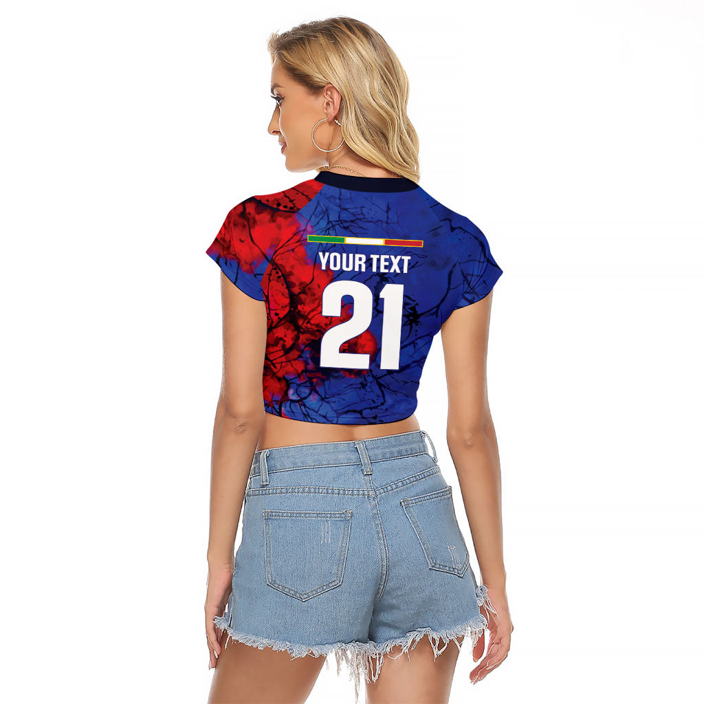 2026 Autumn Rugby Nations Italy Custom Raglan Cropped T Shirt Flag Italian Watercolour Art
