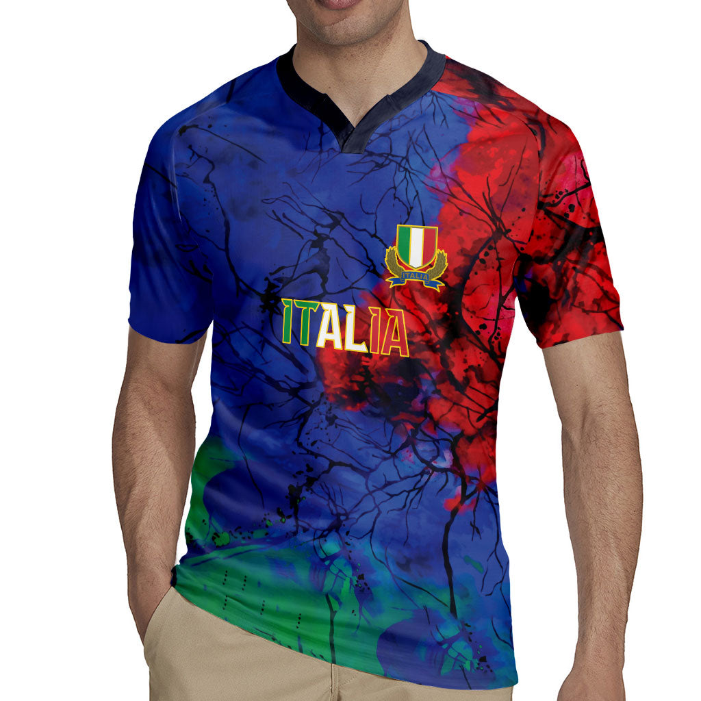 2026 Autumn Rugby Nations Italy Custom Rugby Jersey Flag Italian Watercolour Art