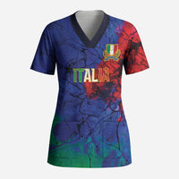 2026 Autumn Rugby Nations Italy Custom Scrub Top Flag Italian Watercolour Art