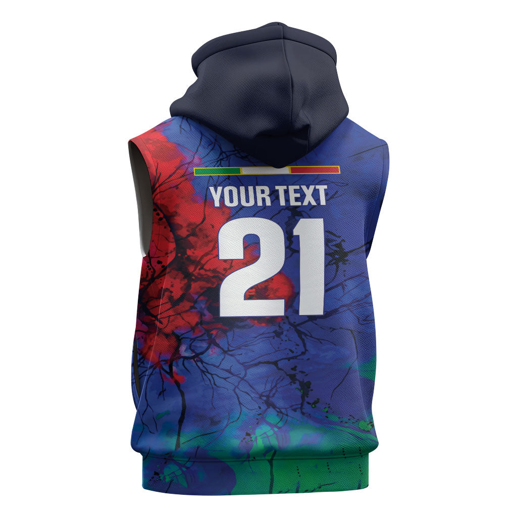 2026 Autumn Rugby Nations Italy Custom Sleeveless Hoodie Flag Italian Watercolour Art