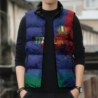 2026 Autumn Rugby Nations Italy Custom Sleeveless Puffer Jacket Flag Italian Watercolour Art