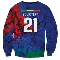 2026 Autumn Rugby Nations Italy Custom Sweatshirt Flag Italian Watercolour Art