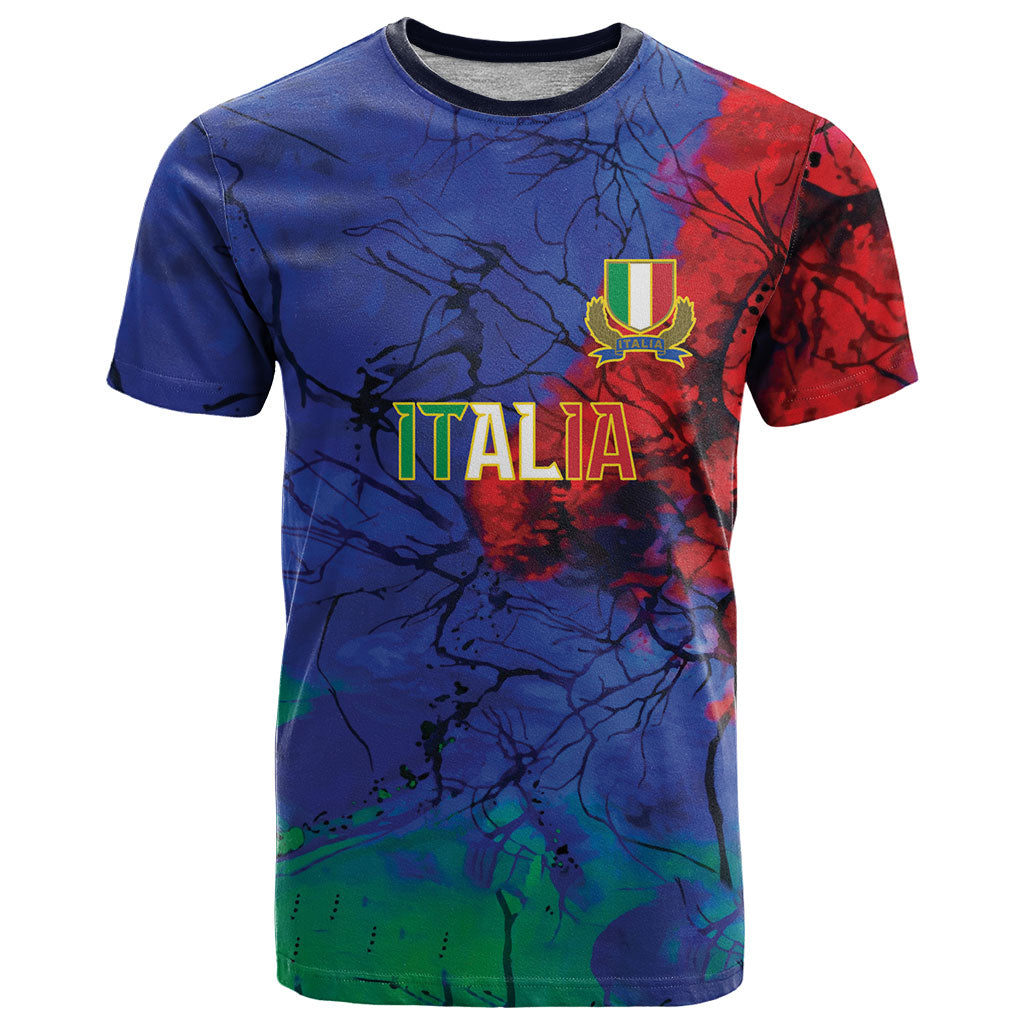 2026 Autumn Rugby Nations Italy Custom T Shirt Flag Italian Watercolour Art