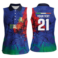 2026 Autumn Rugby Nations Italy Custom Women Sleeveless Polo Shirt Flag Italian Watercolour Art
