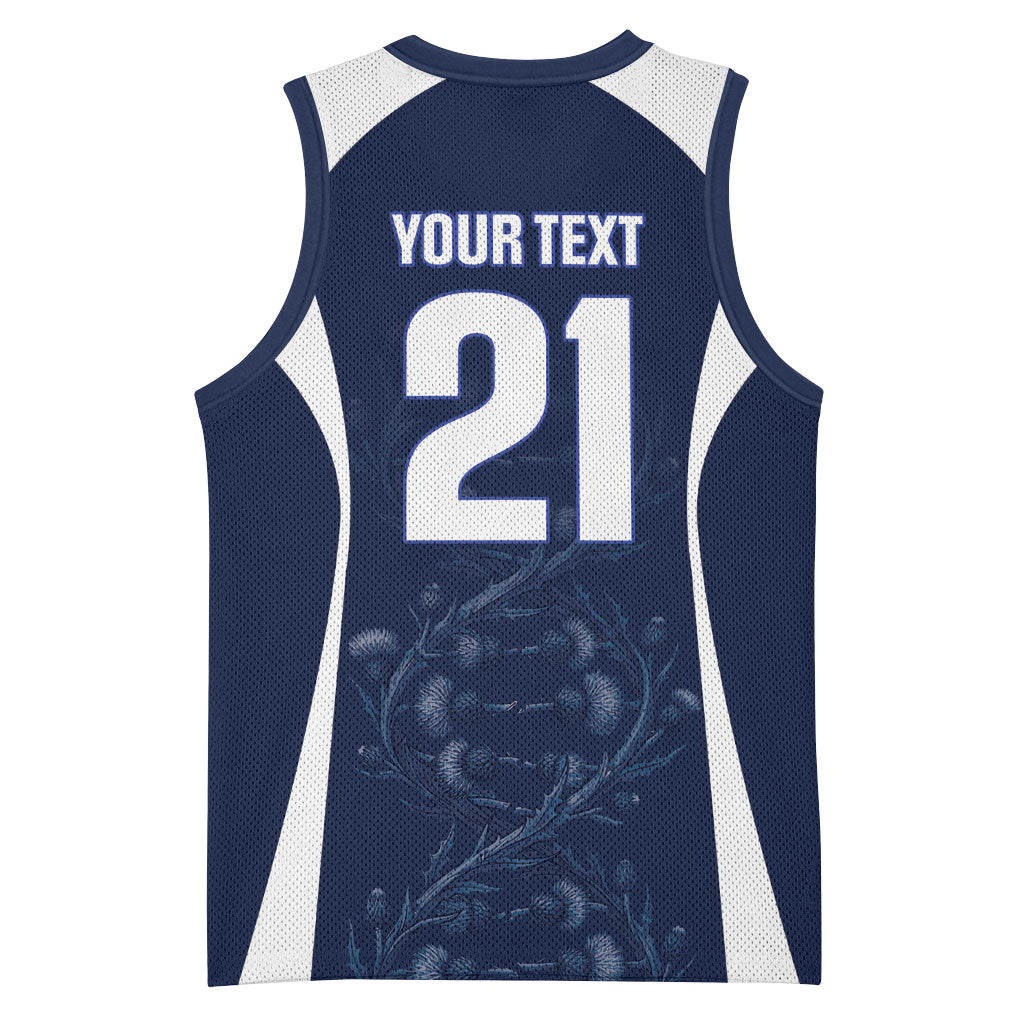 2026 Autumn Rugby Nations Scotland Custom Basketball Jersey Scottish Thistle DNA Sporty