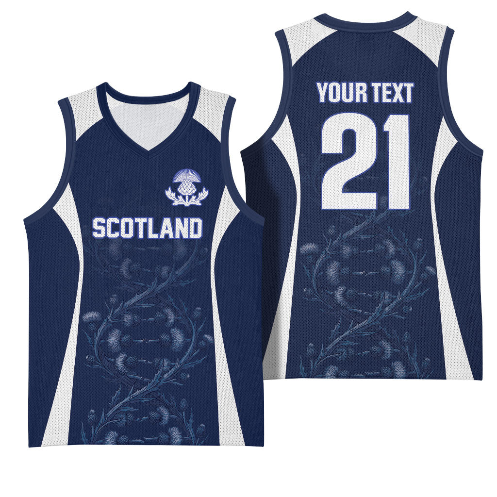 2026 Autumn Rugby Nations Scotland Custom Basketball Jersey Scottish Thistle DNA Sporty