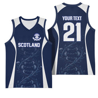 2026 Autumn Rugby Nations Scotland Custom Basketball Jersey Scottish Thistle DNA Sporty