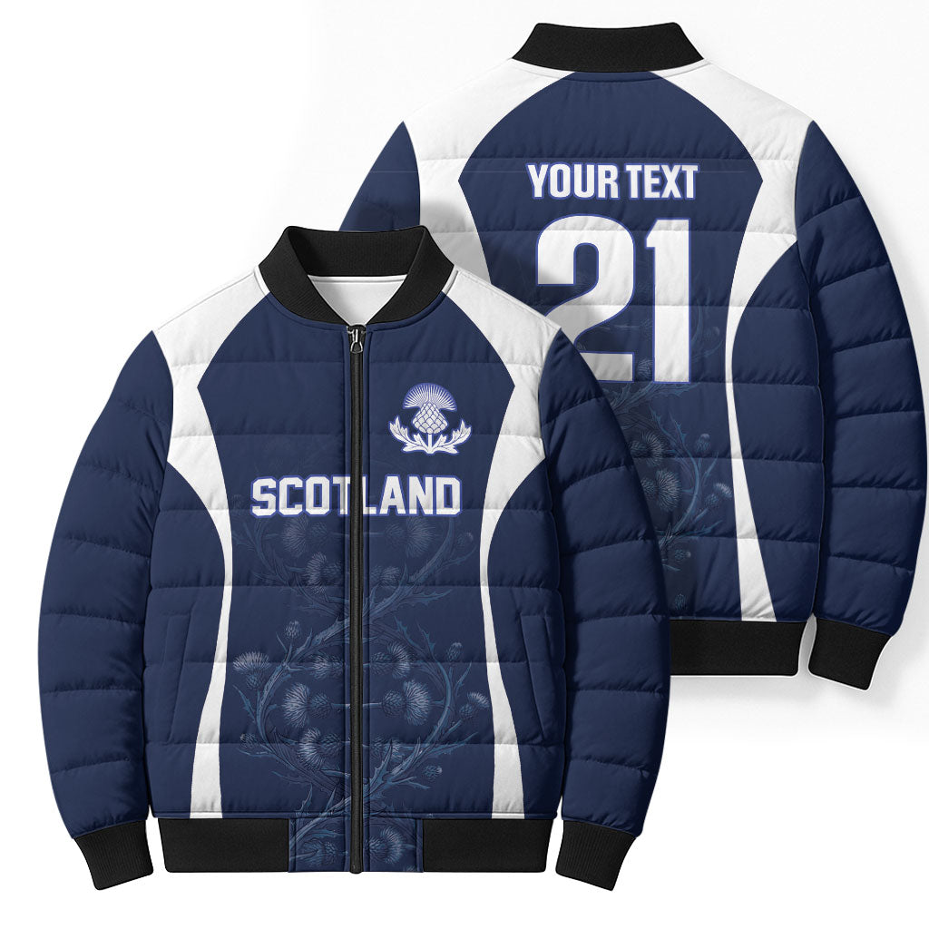 2026 Autumn Rugby Nations Scotland Custom Bomber Puffer Jacket Scottish Thistle DNA Sporty