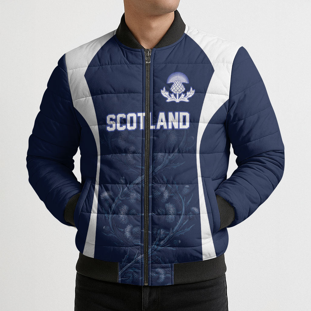 2026 Autumn Rugby Nations Scotland Custom Bomber Puffer Jacket Scottish Thistle DNA Sporty