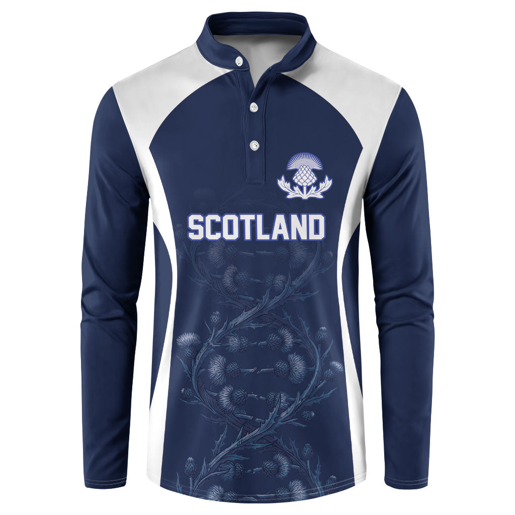 2026 Autumn Rugby Nations Scotland Custom Button Sweatshirt Scottish Thistle DNA Sporty