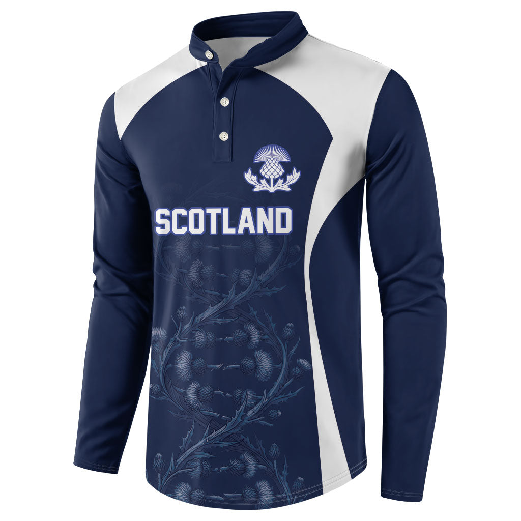 2026 Autumn Rugby Nations Scotland Custom Button Sweatshirt Scottish Thistle DNA Sporty