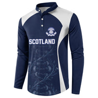 2026 Autumn Rugby Nations Scotland Custom Button Sweatshirt Scottish Thistle DNA Sporty