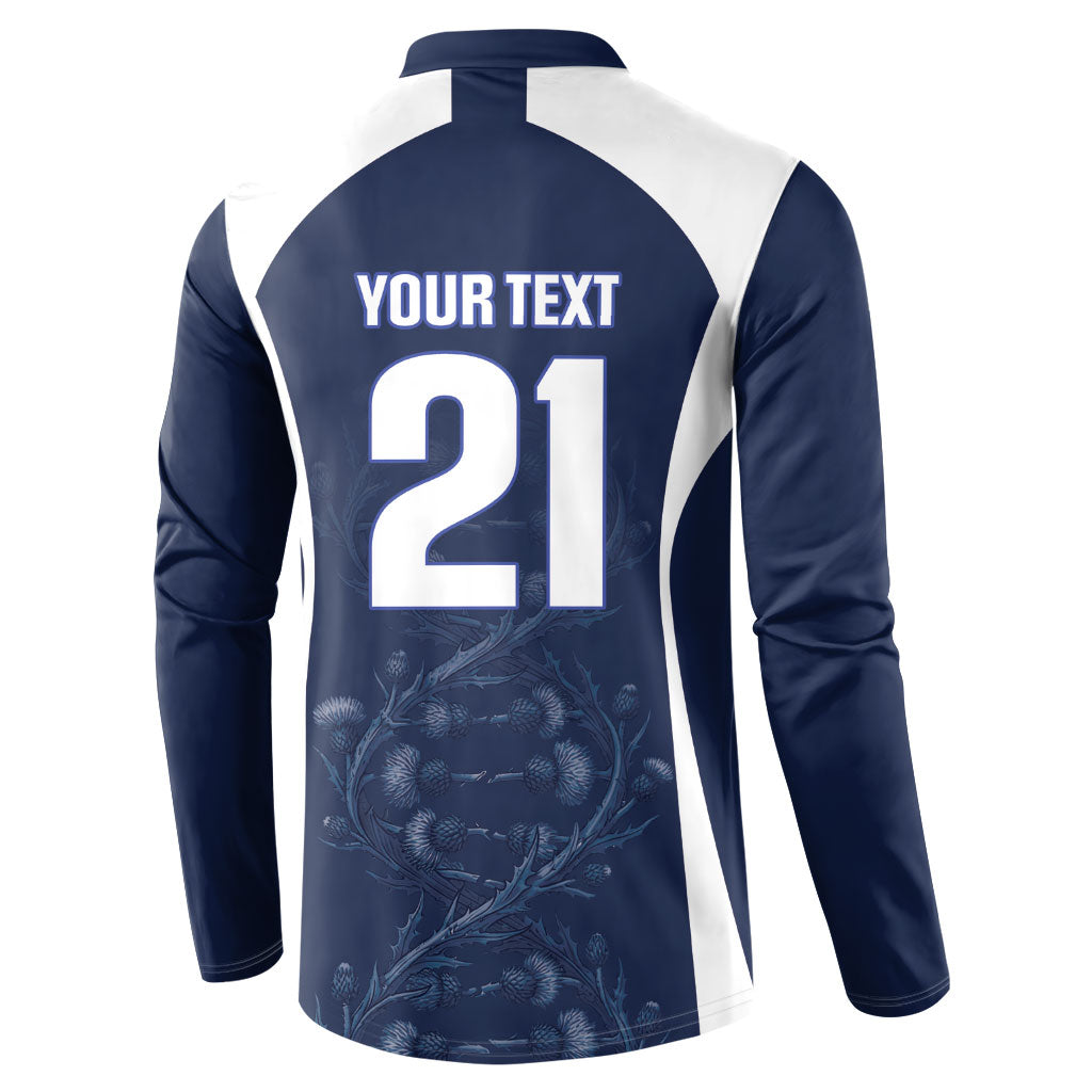 2026 Autumn Rugby Nations Scotland Custom Button Sweatshirt Scottish Thistle DNA Sporty