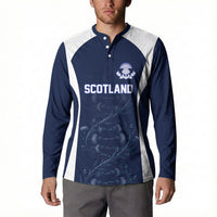 2026 Autumn Rugby Nations Scotland Custom Button Sweatshirt Scottish Thistle DNA Sporty