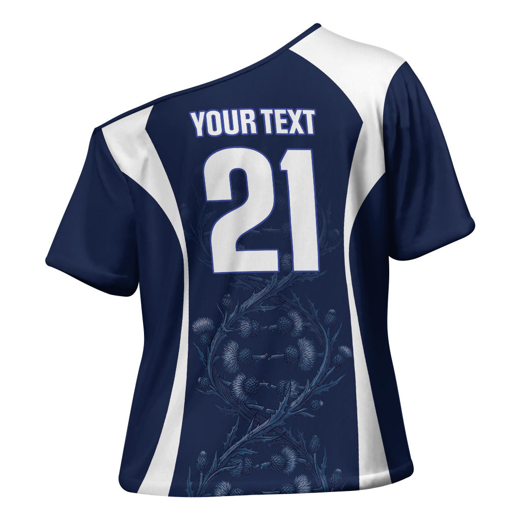 2026 Autumn Rugby Nations Scotland Custom Cross Shoulder Shirt Scottish Thistle DNA Sporty