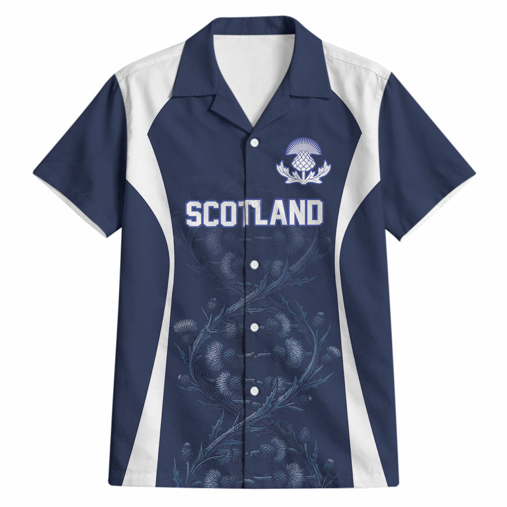 2026 Autumn Rugby Nations Scotland Custom Hawaiian Shirt Scottish Thistle DNA Sporty