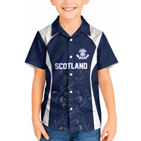 2026 Autumn Rugby Nations Scotland Custom Kid Hawaiian Shirt Scottish Thistle DNA Sporty