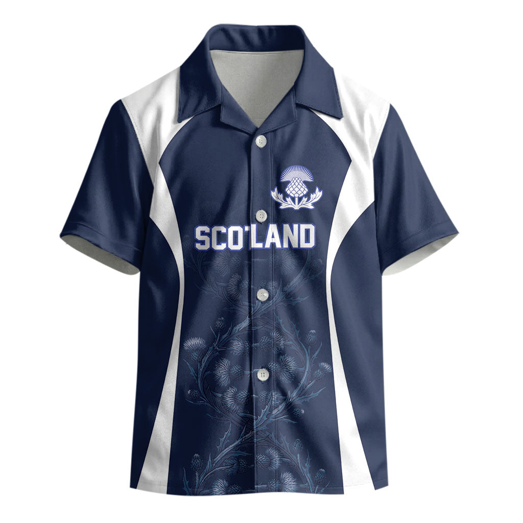 2026 Autumn Rugby Nations Scotland Custom Kid Hawaiian Shirt Scottish Thistle DNA Sporty