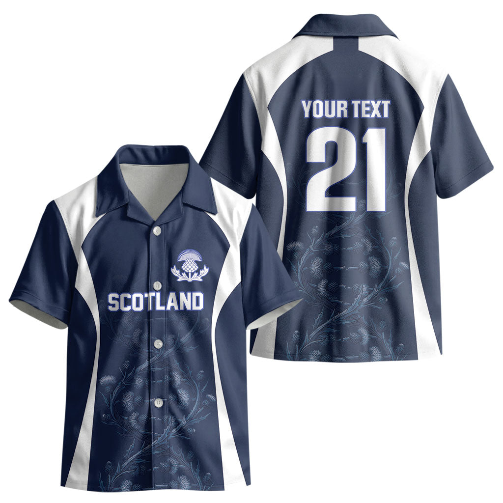 2026 Autumn Rugby Nations Scotland Custom Kid Hawaiian Shirt Scottish Thistle DNA Sporty