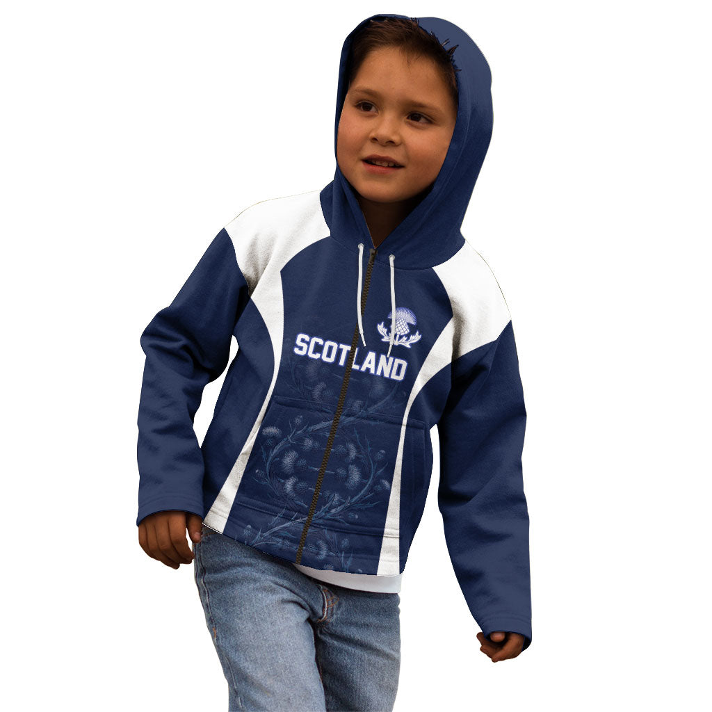 2026 Autumn Rugby Nations Scotland Custom Kid Hoodie Scottish Thistle DNA Sporty