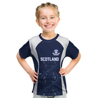 2026 Autumn Rugby Nations Scotland Custom Kid T Shirt Scottish Thistle DNA Sporty