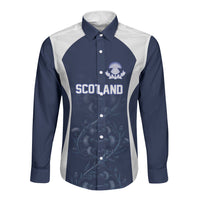 2026 Autumn Rugby Nations Scotland Custom Long Sleeve Button Shirt Scottish Thistle DNA Sporty