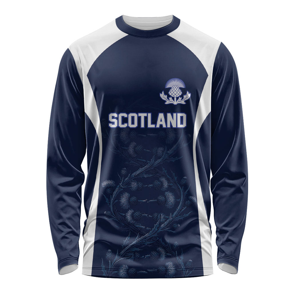 2026 Autumn Rugby Nations Scotland Custom Long Sleeve Shirt Scottish Thistle DNA Sporty