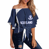 2026 Autumn Rugby Nations Scotland Custom Off Shoulder Wrap Waist Top Scottish Thistle DNA Sporty