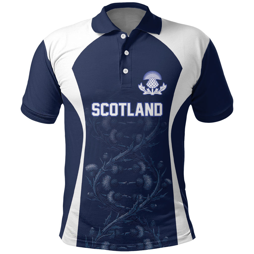 2026 Autumn Rugby Nations Scotland Custom Polo Shirt Scottish Thistle DNA Sporty