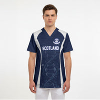 2026 Autumn Rugby Nations Scotland Custom Scrub Top Scottish Thistle DNA Sporty