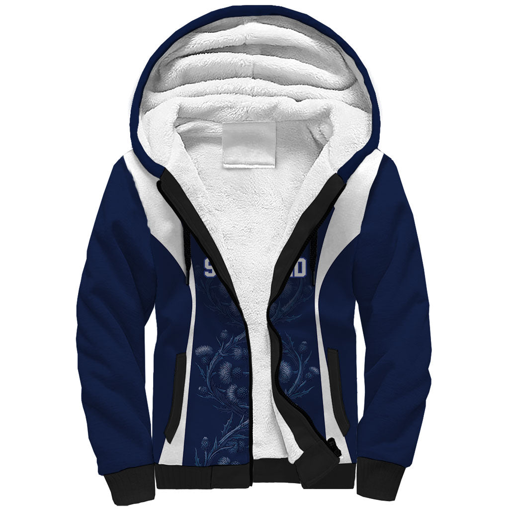2026 Autumn Rugby Nations Scotland Custom Sherpa Hoodie Scottish Thistle DNA Sporty