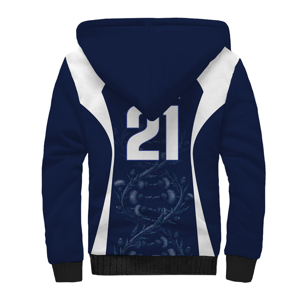 2026 Autumn Rugby Nations Scotland Custom Sherpa Hoodie Scottish Thistle DNA Sporty