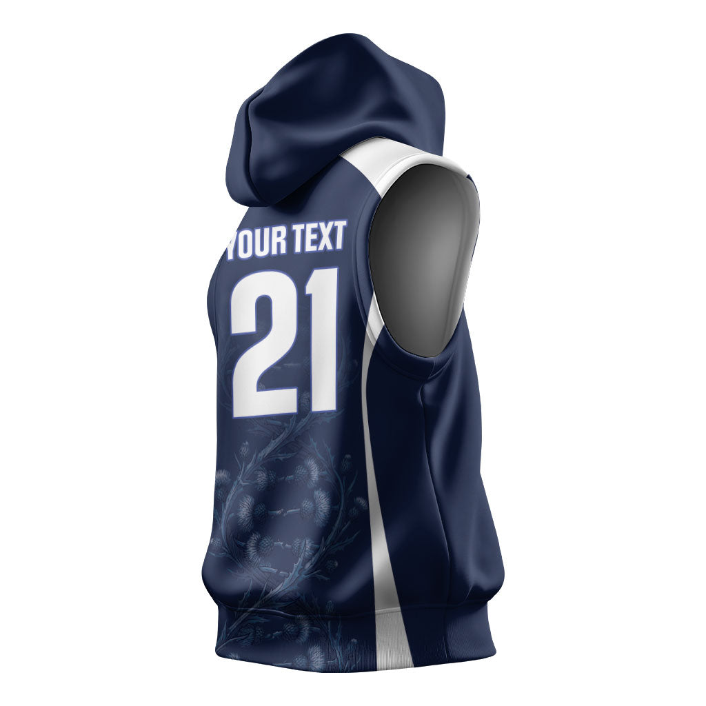 2026 Autumn Rugby Nations Scotland Custom Sleeveless Hoodie Scottish Thistle DNA Sporty