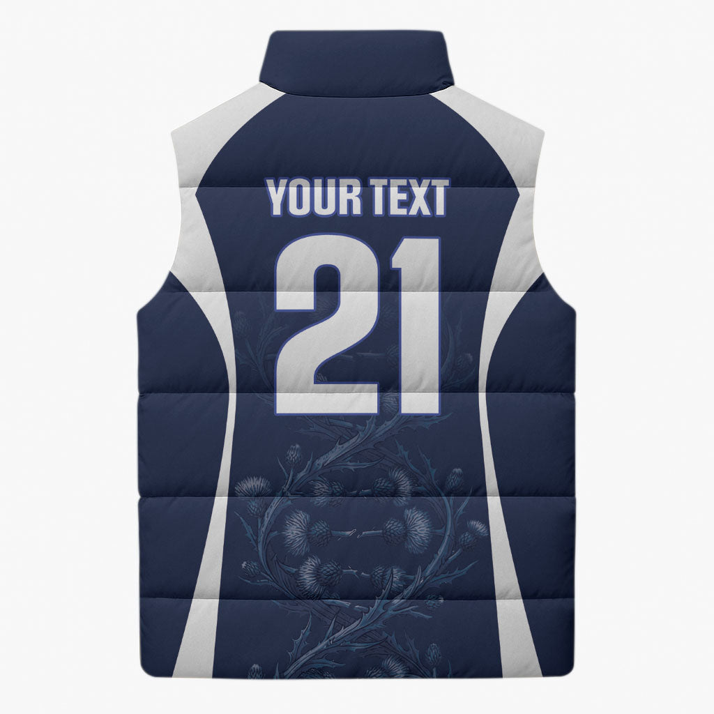 2026 Autumn Rugby Nations Scotland Custom Sleeveless Puffer Jacket Scottish Thistle DNA Sporty