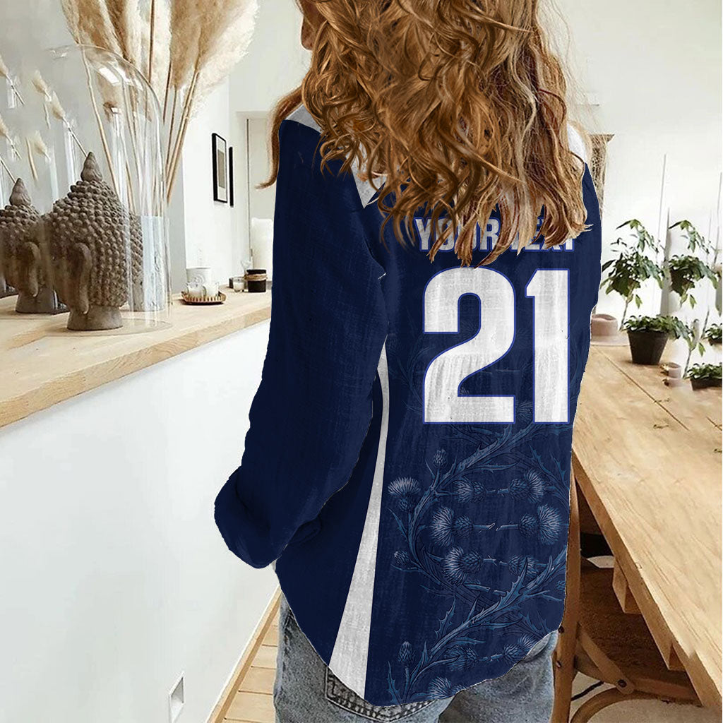 2026 Autumn Rugby Nations Scotland Custom Women Casual Shirt Scottish Thistle DNA Sporty