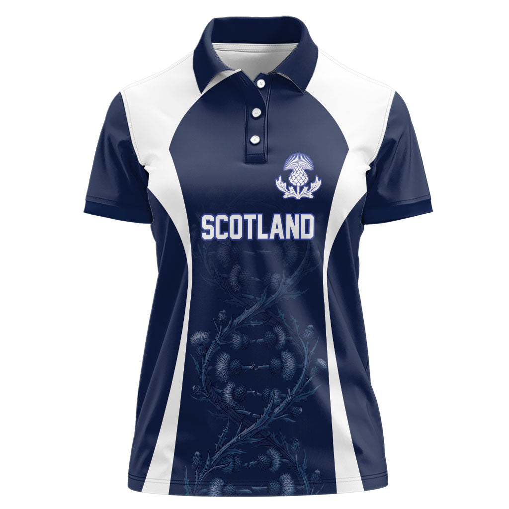 2026 Autumn Rugby Nations Scotland Custom Women Polo Shirt Scottish Thistle DNA Sporty