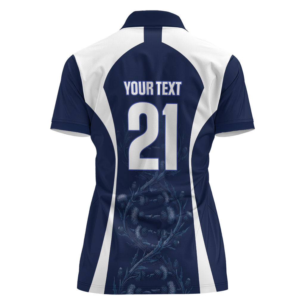 2026 Autumn Rugby Nations Scotland Custom Women Polo Shirt Scottish Thistle DNA Sporty
