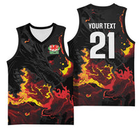2026 Autumn Rugby Nations Wales Custom Basketball Jersey Black Cymru Welsh Dragon