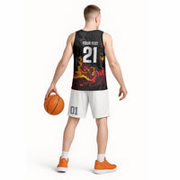 2026 Autumn Rugby Nations Wales Custom Basketball Jersey Black Cymru Welsh Dragon
