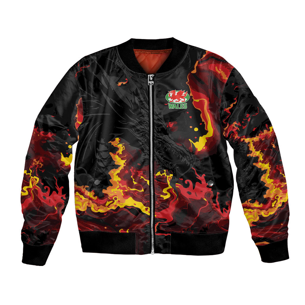 2026 Autumn Rugby Nations Wales Custom Bomber Jacket Black Cymru Welsh Dragon