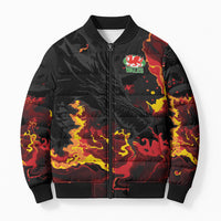2026 Autumn Rugby Nations Wales Custom Bomber Puffer Jacket Black Cymru Welsh Dragon