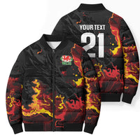 2026 Autumn Rugby Nations Wales Custom Bomber Puffer Jacket Black Cymru Welsh Dragon