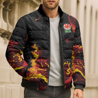 2026 Autumn Rugby Nations Wales Custom Bomber Puffer Jacket Black Cymru Welsh Dragon