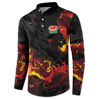 2026 Autumn Rugby Nations Wales Custom Button Sweatshirt Black Cymru Welsh Dragon