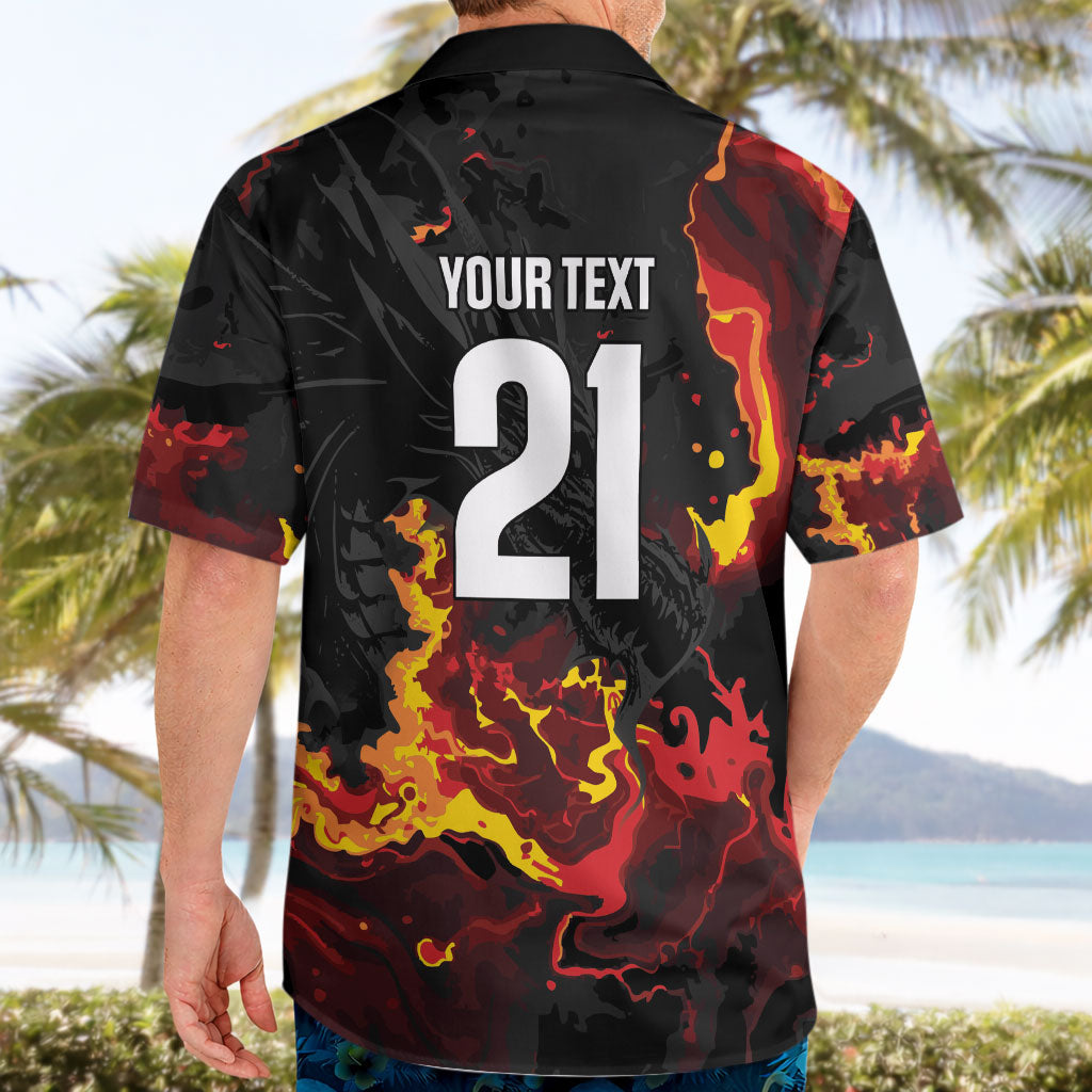 2026 Autumn Rugby Nations Wales Custom Hawaiian Shirt Black Cymru Welsh Dragon